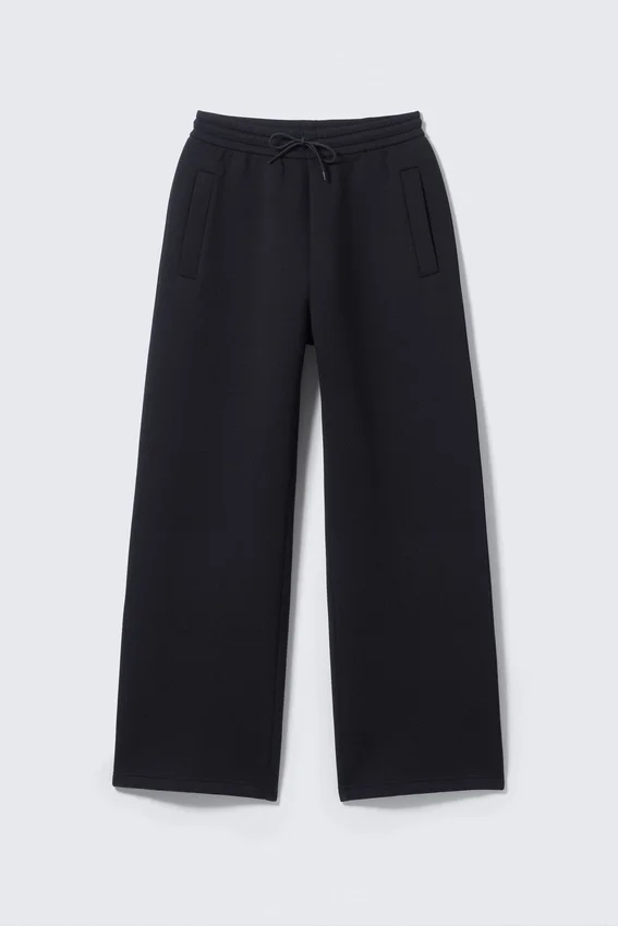 Loose Fit Scuba Sweatpants – Dark Navy Blue Loose Fit Scuba Sweatpants – Dark Navy Blue