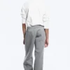 Loose Fit Scuba Sweatpants – Grey Melange Loose Fit Scuba Sweatpants – Grey Melange
