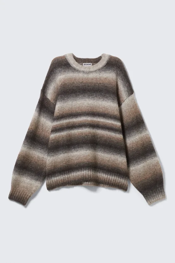 Loose Fit Space-Dyed Knitted Sweater – Mole Space Dye Loose Fit Space-Dyed Knitted Sweater – Mole Space Dye
