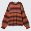 Loose Fit Space-Dyed Knitted Sweater – Orange Space Dye Loose Fit Space-Dyed Knitted Sweater – Orange Space Dye
