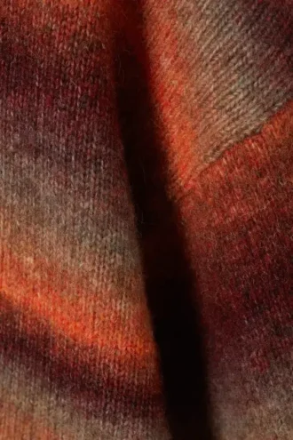 Loose Fit Space-Dyed Knitted Sweater – Orange Space Dye