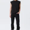Loose Fit Square Cotton Tank Top – Black Loose Fit Square Cotton Tank Top – Black