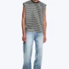 Loose Fit Square Cotton Tank Top – Grey/Black Stripe Loose Fit Square Cotton Tank Top – Grey/Black Stripe