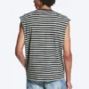 Loose Fit Square Cotton Tank Top – Grey/Black Stripe Loose Fit Square Cotton Tank Top – Grey/Black Stripe