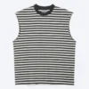 Loose Fit Square Cotton Tank Top – Grey/Black Stripe Loose Fit Square Cotton Tank Top – Grey/Black Stripe