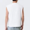 Loose Fit Square Cotton Tank Top – White Loose Fit Square Cotton Tank Top – White