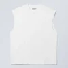 Loose Fit Square Cotton Tank Top – White Loose Fit Square Cotton Tank Top – White