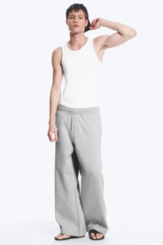 Loose Fit Sweatpants – Light Grey