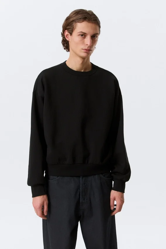 Loose Fit Sweatshirt – Black Loose Fit Sweatshirt – Black