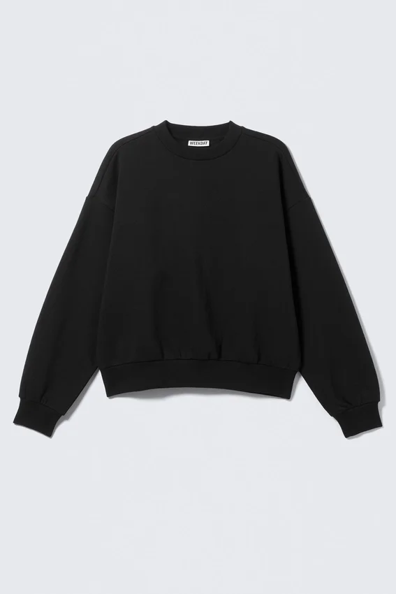 Loose Fit Sweatshirt – Black Loose Fit Sweatshirt – Black