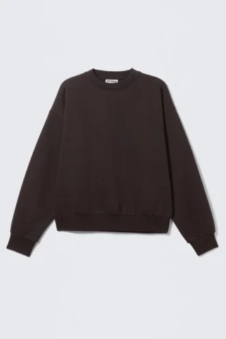 Loose Fit Sweatshirt – Dark Brown