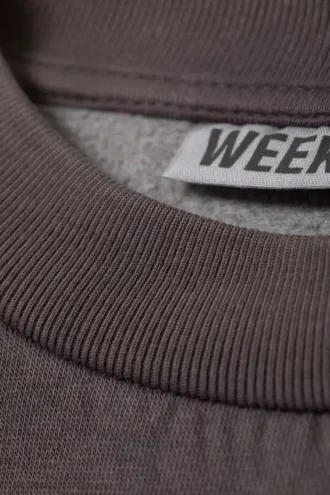 Loose Fit Sweatshirt – Washed Dark Brown