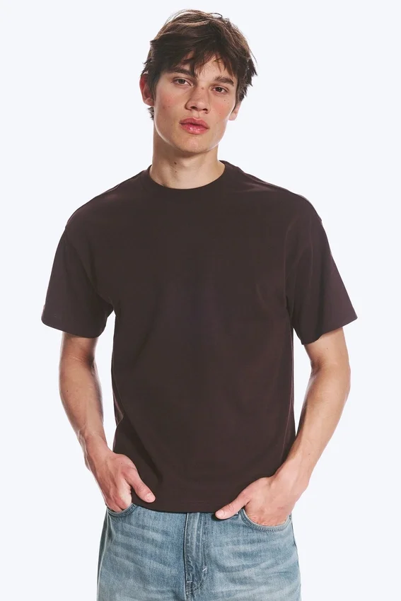 Loose Fit T-Shirt – Dark Brown Loose Fit T-Shirt – Dark Brown