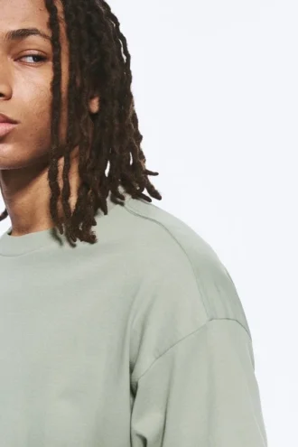 Loose Fit T-Shirt – Light Khaki Green