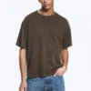 Loose Fit T-Shirt – Washed Dark Brown Loose Fit T-Shirt – Washed Dark Brown