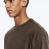 Loose Fit T-Shirt – Washed Dark Brown Loose Fit T-Shirt – Washed Dark Brown