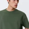 Loose Fit T-Shirt – Washed Dark Green Loose Fit T-Shirt – Washed Dark Green