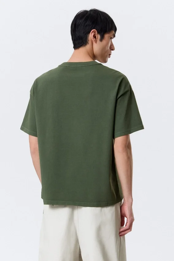Loose Fit T-Shirt – Washed Dark Green Loose Fit T-Shirt – Washed Dark Green