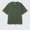 Loose Fit T-Shirt – Washed Dark Green Loose Fit T-Shirt – Washed Dark Green