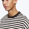 Loose Fit T-Shirt – White & Dark Brown Stripes Loose Fit T-Shirt – White & Dark Brown Stripes
