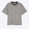Loose Fit T-Shirt – White & Dark Brown Stripes Loose Fit T-Shirt – White & Dark Brown Stripes