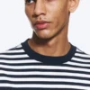 Loose Fit T-Shirt – White – Navy Stripe Loose Fit T-Shirt – White – Navy Stripe