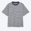 Loose Fit T-Shirt – White – Navy Stripe Loose Fit T-Shirt – White – Navy Stripe