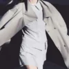 Loose Fit Trench Coat with Funnel Collar – Beige Loose Fit Trench Coat with Funnel Collar – Beige