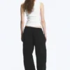 Loose Fit Washed Ripstop Trousers – Black Loose Fit Washed Ripstop Trousers – Black