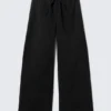 Loose Fit Washed Ripstop Trousers – Black Loose Fit Washed Ripstop Trousers – Black