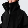 Loose Fit Wool Jacket with Raglan Sleeves – Black Loose Fit Wool Jacket with Raglan Sleeves – Black