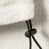 Loose Fit Zip Fleece Jacket – White Loose Fit Zip Fleece Jacket – White