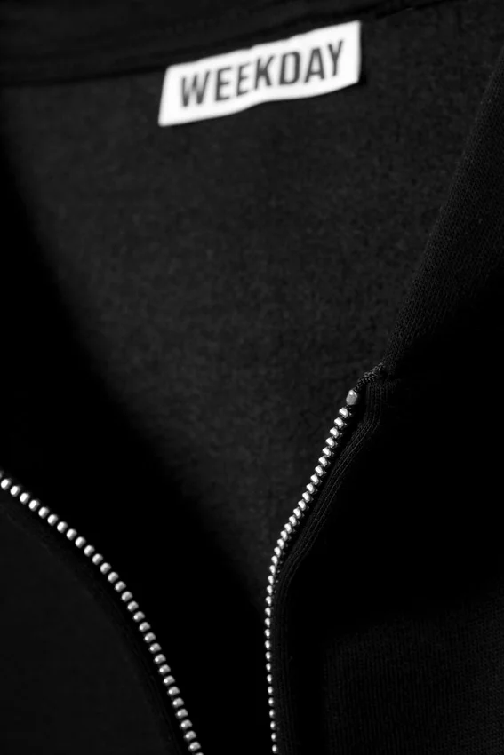 Loose Fit Zip Hoodie – Black Loose Fit Zip Hoodie – Black
