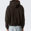 Loose Fit Zip Hoodie – Dark Brown Loose Fit Zip Hoodie – Dark Brown