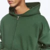 Loose Fit Zip Hoodie – Dark Green Loose Fit Zip Hoodie – Dark Green