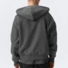 Loose Fit Zip Hoodie – Dark Grey Loose Fit Zip Hoodie – Dark Grey