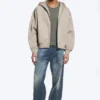 Loose Fit Zip Hoodie – Light Beige Loose Fit Zip Hoodie – Light Beige