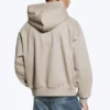 Loose Fit Zip Hoodie – Light Beige Loose Fit Zip Hoodie – Light Beige