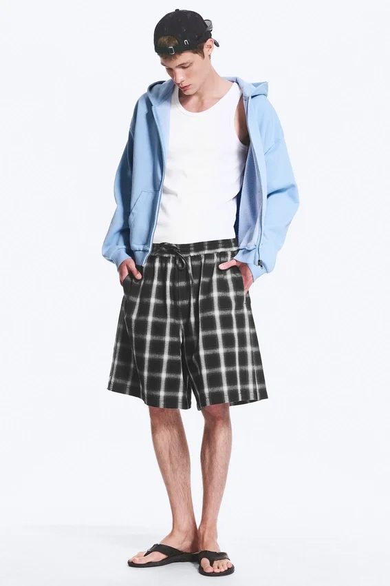 Loose Fit Zip Hoodie – Washed Light Blue Loose Fit Zip Hoodie – Washed Light Blue
