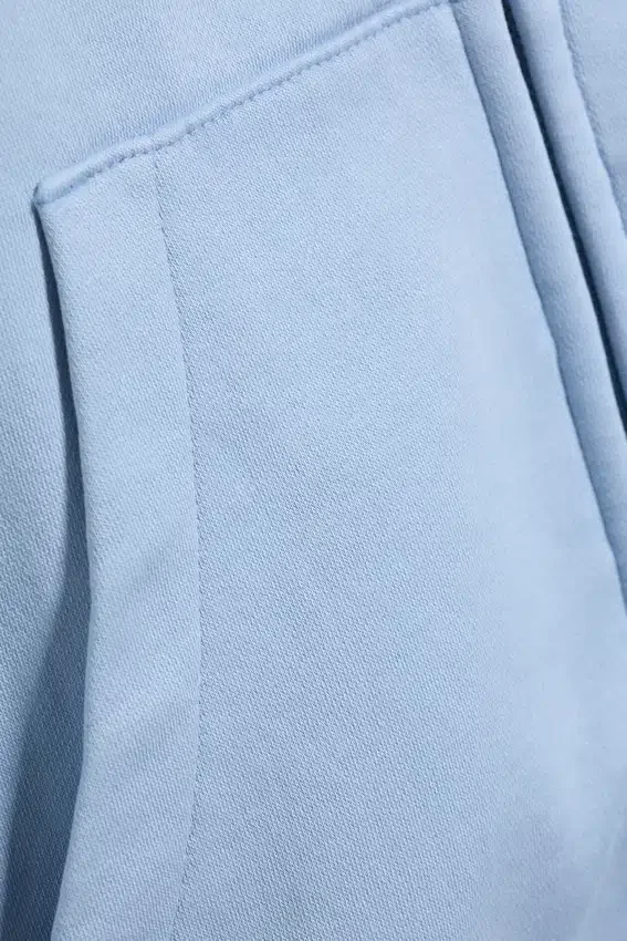 Loose Fit Zip Hoodie – Washed Light Blue Loose Fit Zip Hoodie – Washed Light Blue