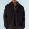 Loose Fit Zip Jacket – Black Loose Fit Zip Jacket – Black