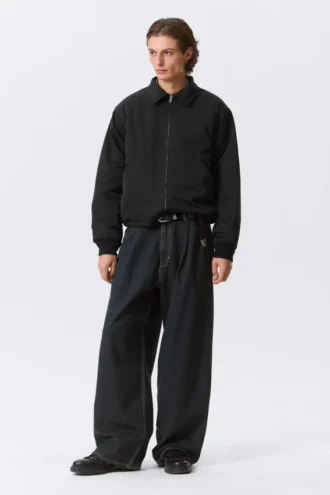 Loose Fit Zip Jacket – Black