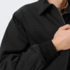 Loose Fit Zip Jacket – Black Loose Fit Zip Jacket – Black