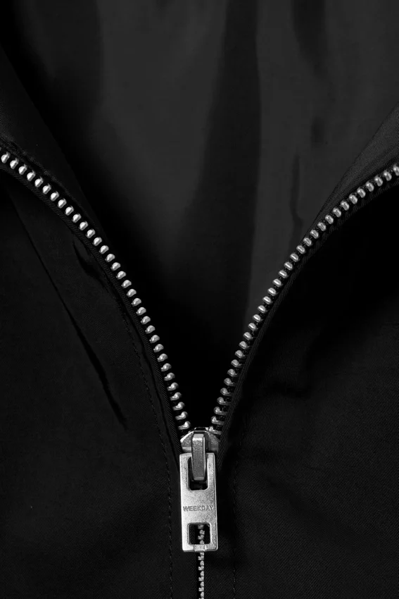 Loose Fit Zip Jacket – Black Loose Fit Zip Jacket – Black