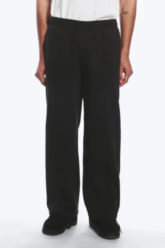 Loose Front Crease Sweatpants – Washed Black