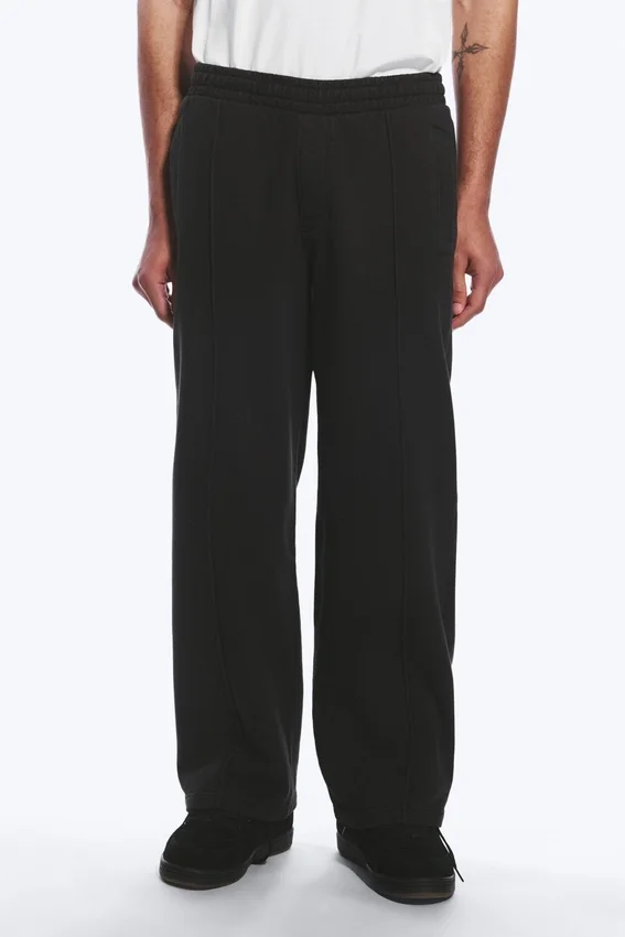 Loose Front Crease Sweatpants – Washed Black Loose Front Crease Sweatpants – Washed Black