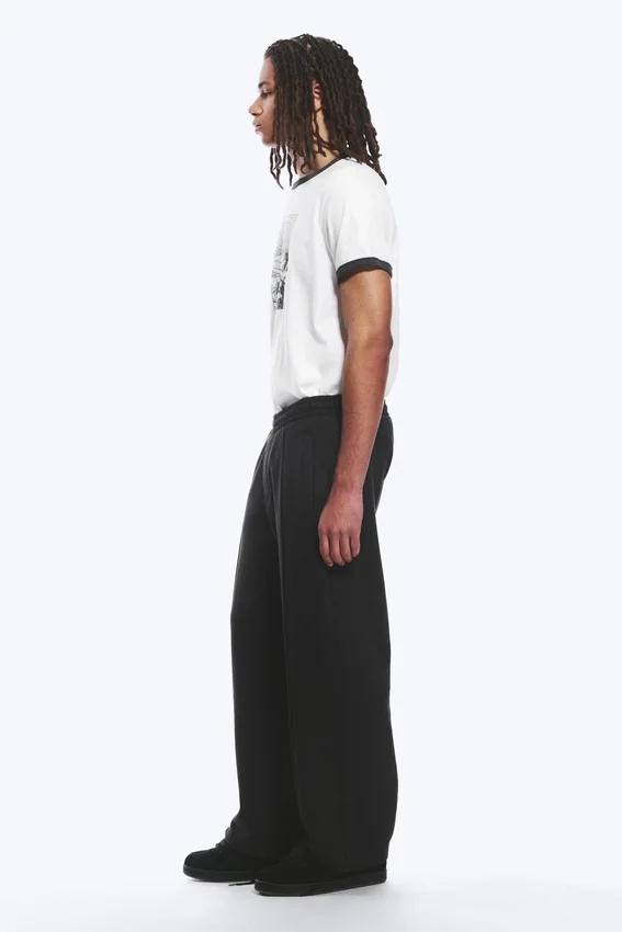 Loose Front Crease Sweatpants – Washed Black Loose Front Crease Sweatpants – Washed Black