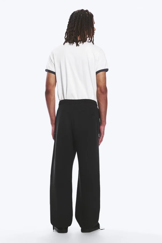 Loose Front Crease Sweatpants – Washed Black Loose Front Crease Sweatpants – Washed Black