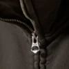 Loose Funnel Neck Zip Cardigan – Washed Dark Grey