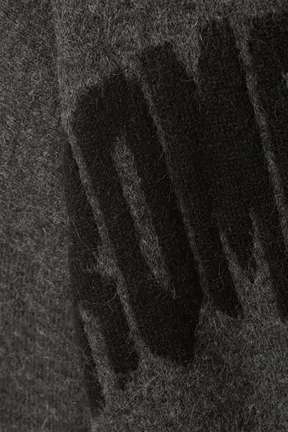 Loose Graphic Knitted Sweater – Dark Grey – Romancer Loose Graphic Knitted Sweater – Dark Grey – Romancer
